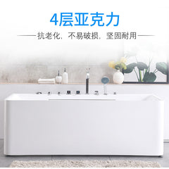 Luxury Seamless Integrated Square Acrylic Massage Bathtub for Home Use, Homestay, and Hotel Projects with Constant Temperature and Wholesale Surfing