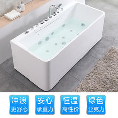 Luxury Seamless Integrated Square Acrylic Massage Bathtub for Home Use, Homestay, and Hotel Projects with Constant Temperature and Wholesale Surfing