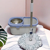New Rotating Mop Bucket Set One Mop Clean Dry and Wet Dual-use Bucket Mopping Dehydrating Hands-free Thickened Mop