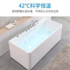 Luxury Seamless Integrated Square Acrylic Massage Bathtub for Home Use, Homestay, and Hotel Projects with Constant Temperature and Wholesale Surfing