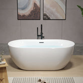 New Freestanding Bathtub for Bathroom, Suitable for Small Homes, Single Person Acrylic Seamless Integrated Design for Adults, Hotel Use