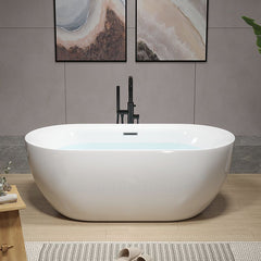 New Freestanding Bathtub for Bathroom, Suitable for Small Homes, Single Person Acrylic Seamless Integrated Design for Adults, Hotel Use