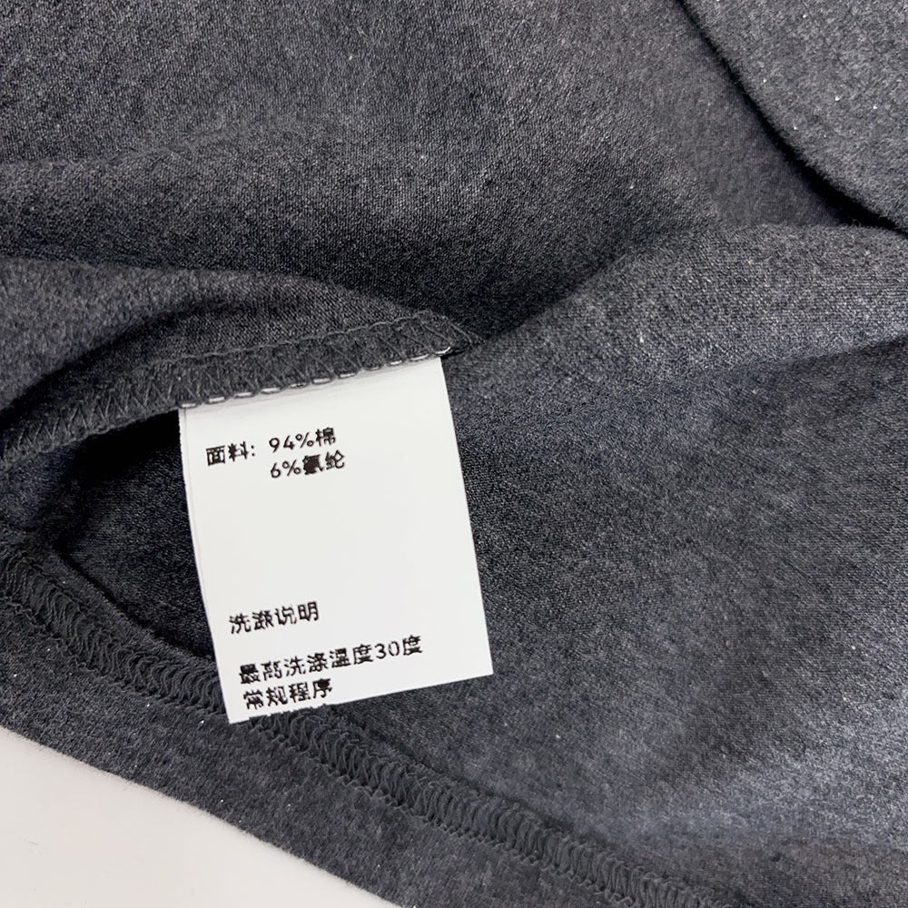 Slimming effect！Sparkling Full Sky Straight Shoulder Stretch Slim Fit Peruvian Cotton Round Neck Basic Short Sleeve T Women's T-shirt25Summer