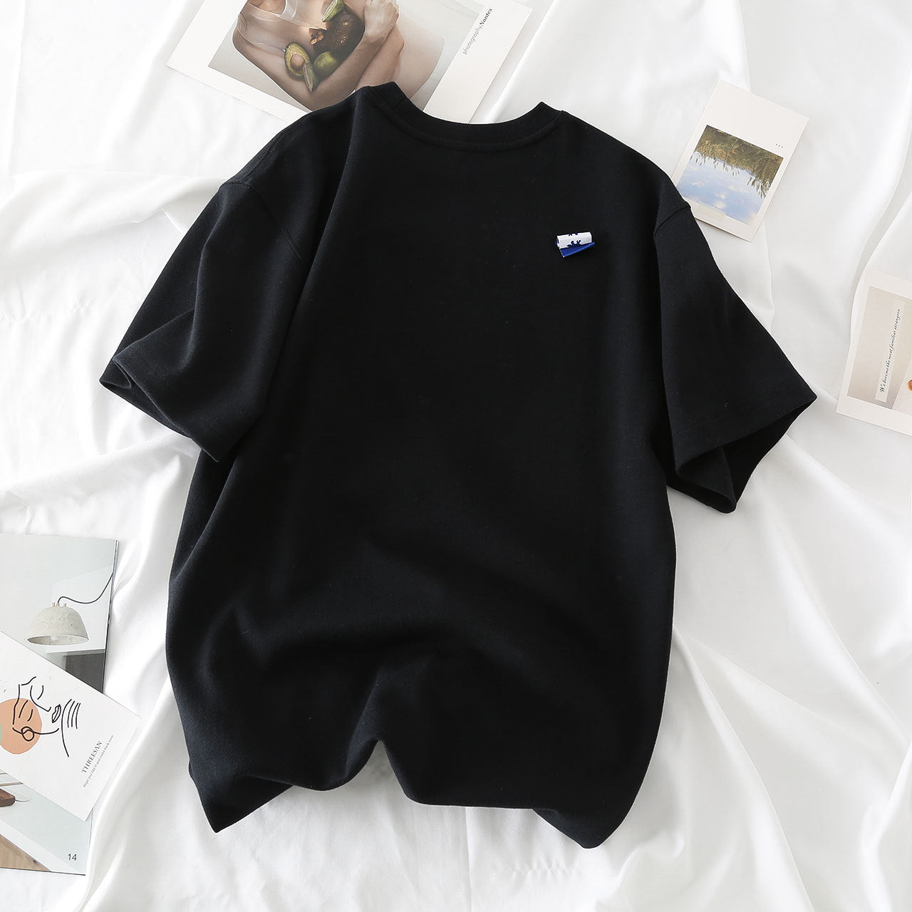 ADER Short Sleeve T Trendy Fashionable Summer Loose Casual Couple Style Shirt with Little Fox Embroidery for Men and Women