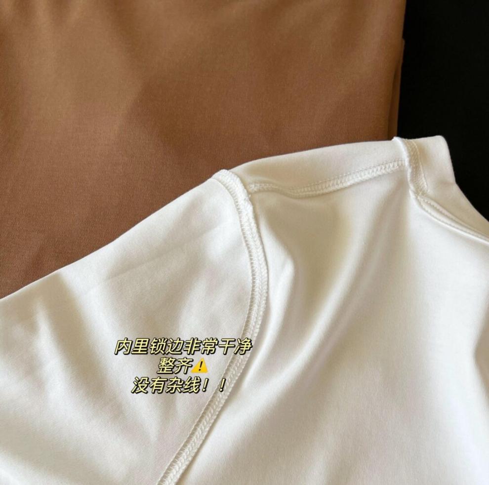 2025Xiaohongshu Hot-Selling Peruvian Cotton T Long T/short T Collection of High-End Base Layer Shirts with Silky Skin Feel, Long Sleeve and Short Sleeve