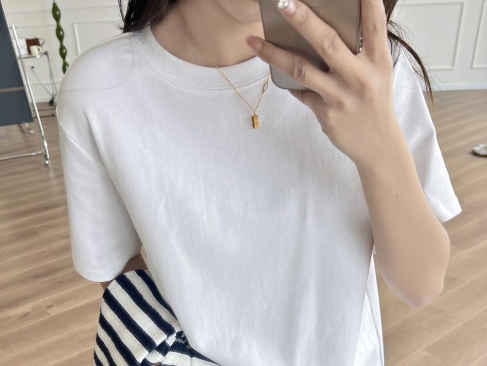 2025Xiaohongshu Hot-Selling Peruvian Cotton T Long T/short T Collection of High-End Base Layer Shirts with Silky Skin Feel, Long Sleeve and Short Sleeve