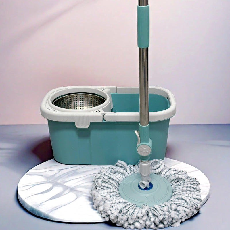 New Rotating Mop Bucket Set One Mop Clean Dry and Wet Dual-use Bucket Mopping Dehydrating Hands-free Thickened Mop