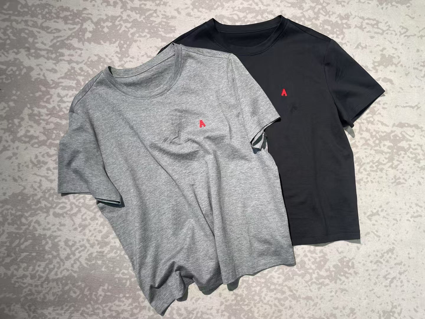 Japanese Style Niche Short Sleeve Embroidered Letters Peruvian Cotton T Shirt