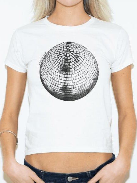 European and American Cross-Border Trend Slim Fit Girl Printed Round Neck Casual Top t T-shirt Slimming Sweet Style3D Short