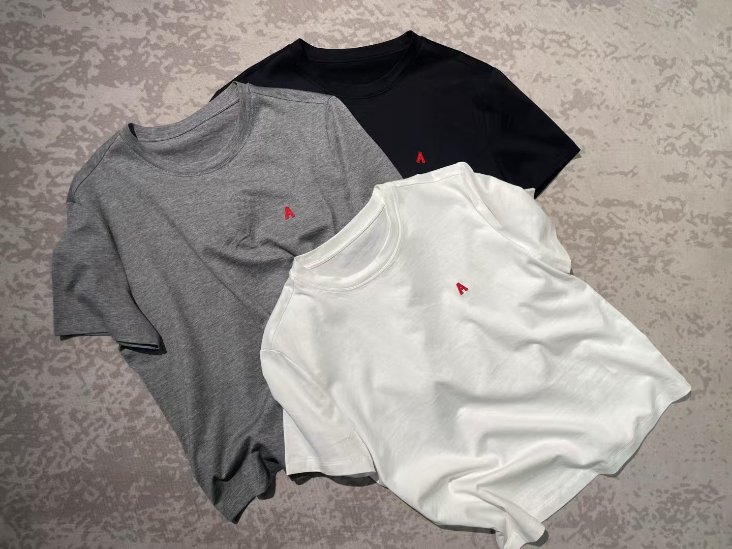 Japanese Style Niche Short Sleeve Embroidered Letters Peruvian Cotton T Shirt