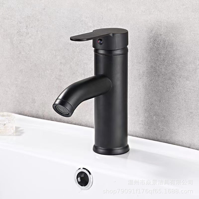 All-Copper Countertop Basin Undercounter Basin Waterfall Faucet Black Painted Hot and Cold Basin Faucet Wash Basin Manufacturer Wholesale