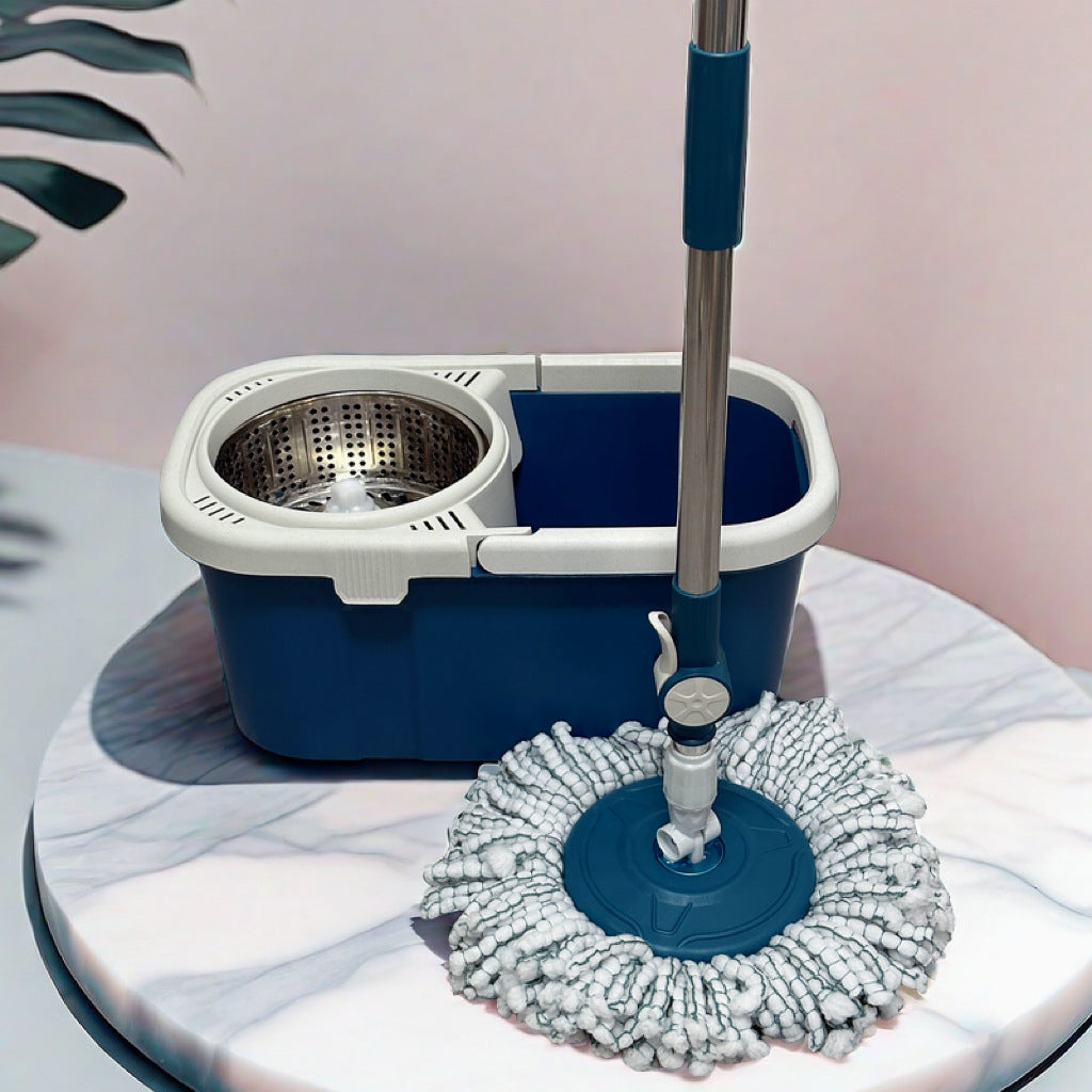 New Rotating Mop Bucket Set One Mop Clean Dry and Wet Dual-use Bucket Mopping Dehydrating Hands-free Thickened Mop