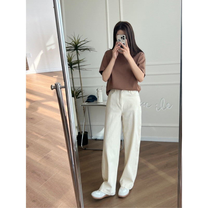 2025Xiaohongshu Hot-Selling Peruvian Cotton T Long T/short T Collection of High-End Base Layer Shirts with Silky Skin Feel, Long Sleeve and Short Sleeve