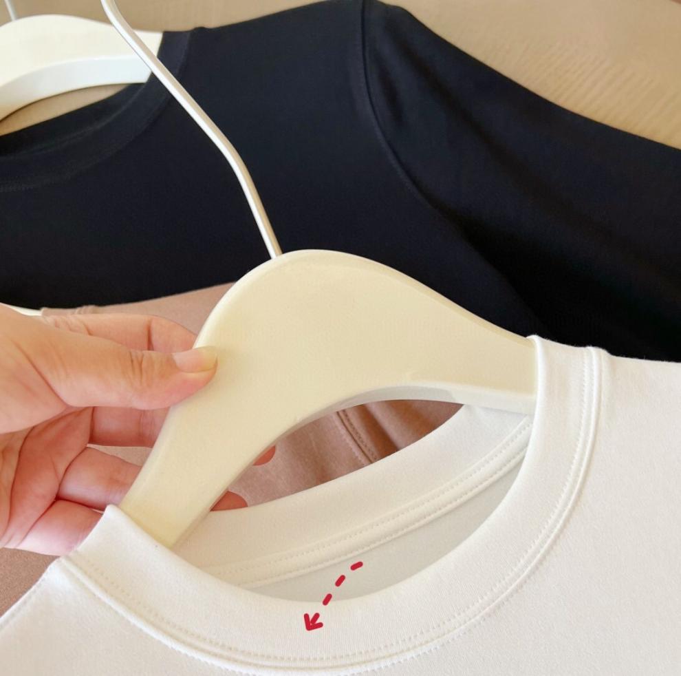 2025Xiaohongshu Hot-Selling Peruvian Cotton T Long T/short T Collection of High-End Base Layer Shirts with Silky Skin Feel, Long Sleeve and Short Sleeve