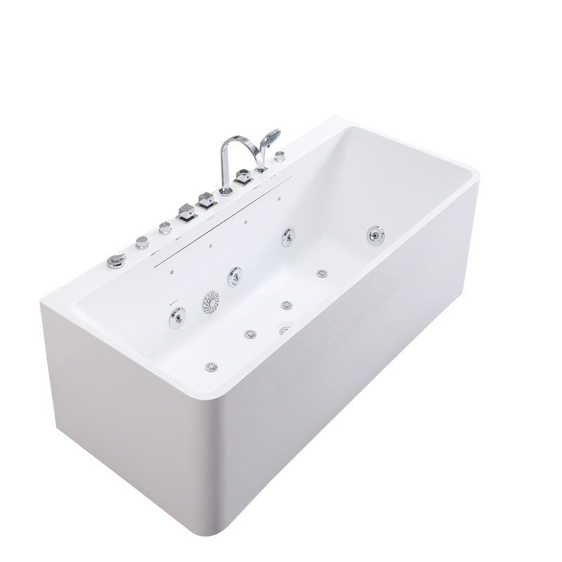 Luxury Seamless Integrated Square Acrylic Massage Bathtub for Home Use, Homestay, and Hotel Projects with Constant Temperature and Wholesale Surfing