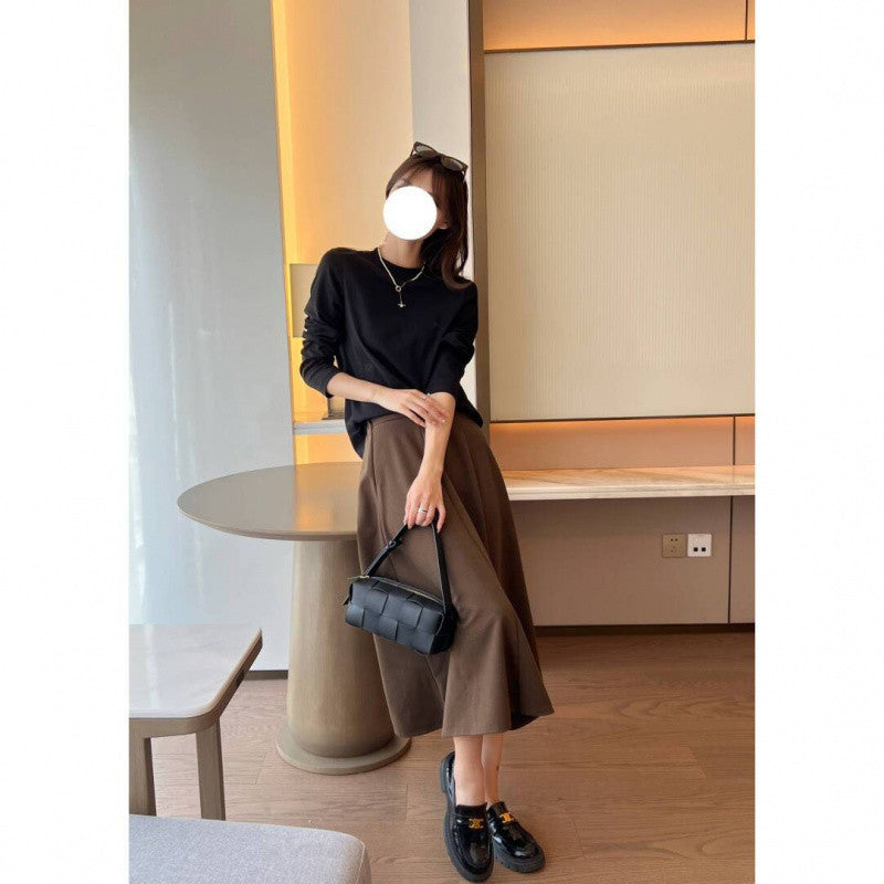 2025Xiaohongshu Hot-Selling Peruvian Cotton T Long T/short T Collection of High-End Base Layer Shirts with Silky Skin Feel, Long Sleeve and Short Sleeve