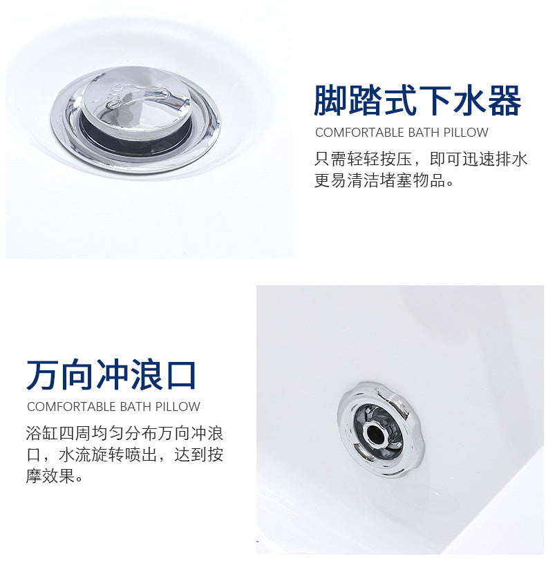 Luxury Seamless Integrated Square Acrylic Massage Bathtub for Home Use, Homestay, and Hotel Projects with Constant Temperature and Wholesale Surfing